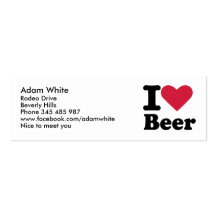 Bier der Liebe I Visitenkarten Vorlagen