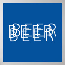 BIER doppelte Vision - Blau und Weiß Plakate