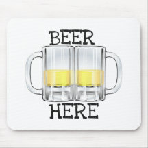 BIER-HIER BECHER-DRUCK MOUSEPADS