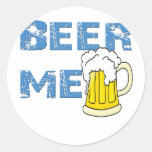 Bier ich lustig runde aufkleber