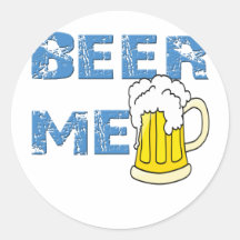 Bier ich lustig runde aufkleber