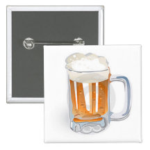 Bier im Becher/in Oktoberfest Anstecknadelbutton