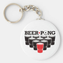 Bier Pong grundlegend - Rot Schlüsselanhänger