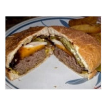Bier Sauced Burger-Rezept Postkarten