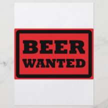 Bier wollte rote Ikone Flyerdruck