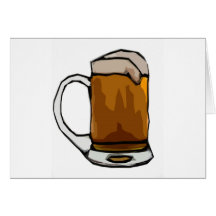Bierkrug-Karikatur Karte