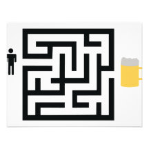 Bierlabyrinthikone Individuelle Einladungskarten