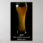 Bierplakat mit Text