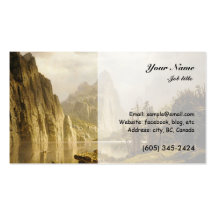 Bierstadt Albert Merced Flussyosemite-Tal Visitenkartenvorlage