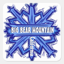 Big Bear Gebirgskalifornien-Schneeflockeaufkleber