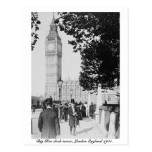 Big Ben London 1901 u. Haus des Parlaments Postkarten