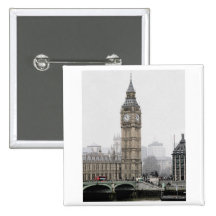 Big Ben London (Wasserfarbe) Buttons