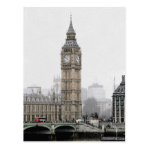 Big Ben London (Wasserfarbe) Postkarten