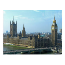 Big Ben und Häuser des Parlaments - London Postkarte