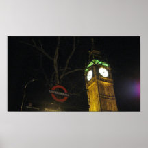 Big Ben und Untergrund Plakate
