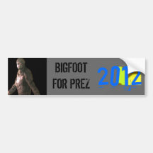 BIGFOOT FÜR PRÄSIDENTEN 2012 AUTO STICKER