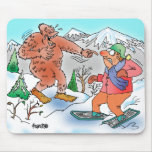 BIGFOOT LACHT HYSTERISCH AN SNOWSHOER MOUSEPAD