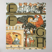 Bild-Alphabet EFGH Posterdrucke