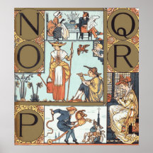 Bild-Alphabet NOPQR Plakate