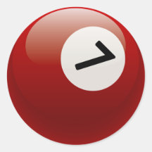 BILLARD-BALL DER NR.-7 STICKER