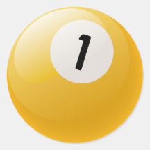 BILLARD-BALL DER NR.-EINE RUNDER STICKER
