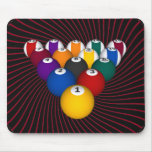 Billard/Pool-Bälle: Kundenspezifisches Mousepad: B