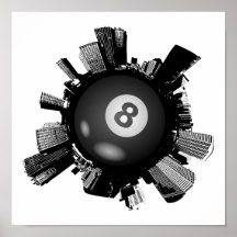 Billard-Stadt Posterdrucke