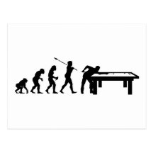 Billiardspieler Postkarte