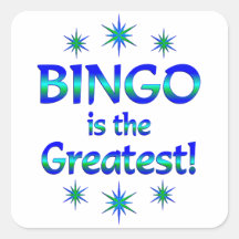 Bingo is the Greatest Square Sticker