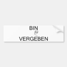 binzuvergeben auto aufkleber