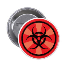 Bio-Gefahr - Rot Buttons