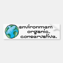 Bio umweltsmäßigkonservativer autoaufkleber
