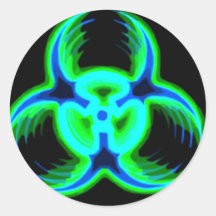 Biogefährdung 10 runde sticker