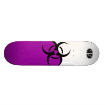 Biogefährdung lila personalisierte skateboarddecks