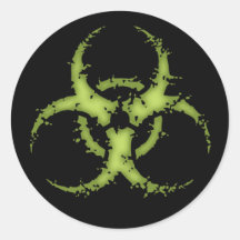 Biogefährdung - xdist runder sticker