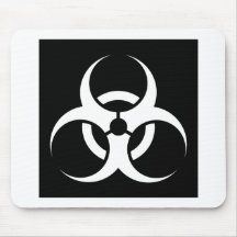 Biogefahren-oder Biogefährdung-Zeichen-Symbol-warn Mousepads