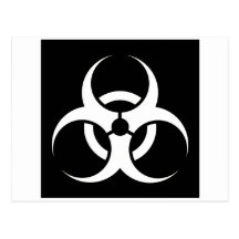 Biogefahren-oder Biogefährdung-Zeichen-Symbol-warn Postkarte