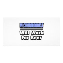Biologe… arbeitet für Bier Bilderkarte