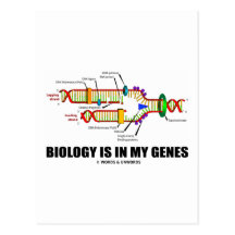 Biologie ist in meinen Genen (DNS-Reproduktion) Postkarten
