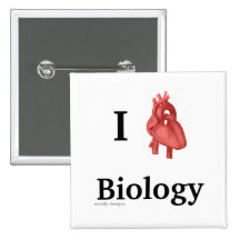 Biologieknopf des Herzens I Anstecknadelbuttons