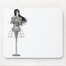 Biomechannequin Frau 3 - 3D Goth Mannequin Mousepad