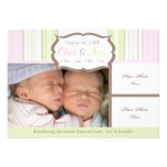 Birth Announcement - Twins einladungen