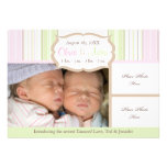 Birth Announcement - Twins einladungen