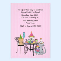 Birthday Celebrating Cats einladungen