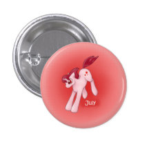 Birthstone Einhorn Juli/Rubin Buttons