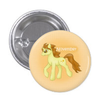 Birthstone Einhorn November/Topaz Anstecknadelbuttons