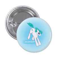 Birthstone Pony Dezember/blauer Topaz/blauer Zirco Buttons