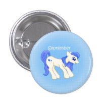 Birthstone Pony September/Saphir Anstecknadel