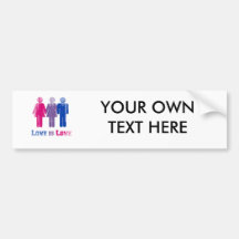 Bisexual-Liebe ist die beunruhigte Liebe Autoaufkleber