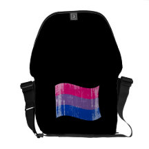 Bisexuelle Stolz-Fahne distressed.png Kuriertasche